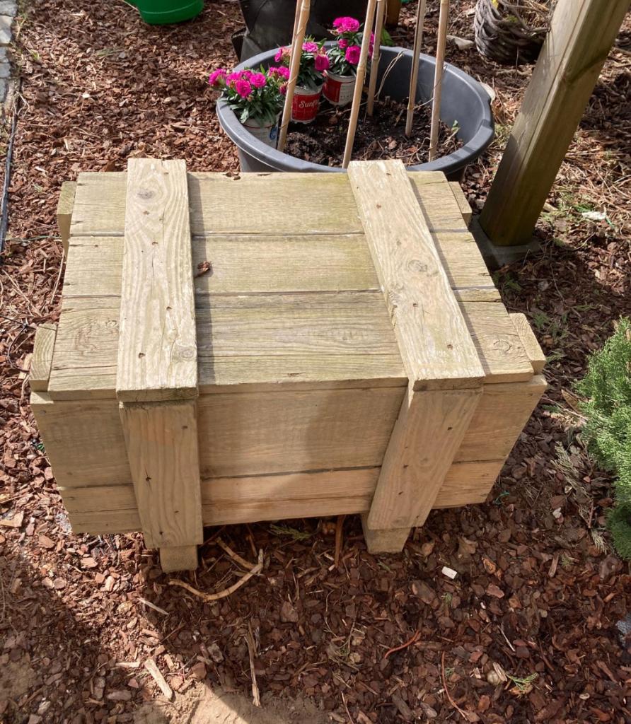 Houten koffer / kist, niet waterdicht, Tuin en Terras, Ophalen, Gebruikt, Hout, Overige typen