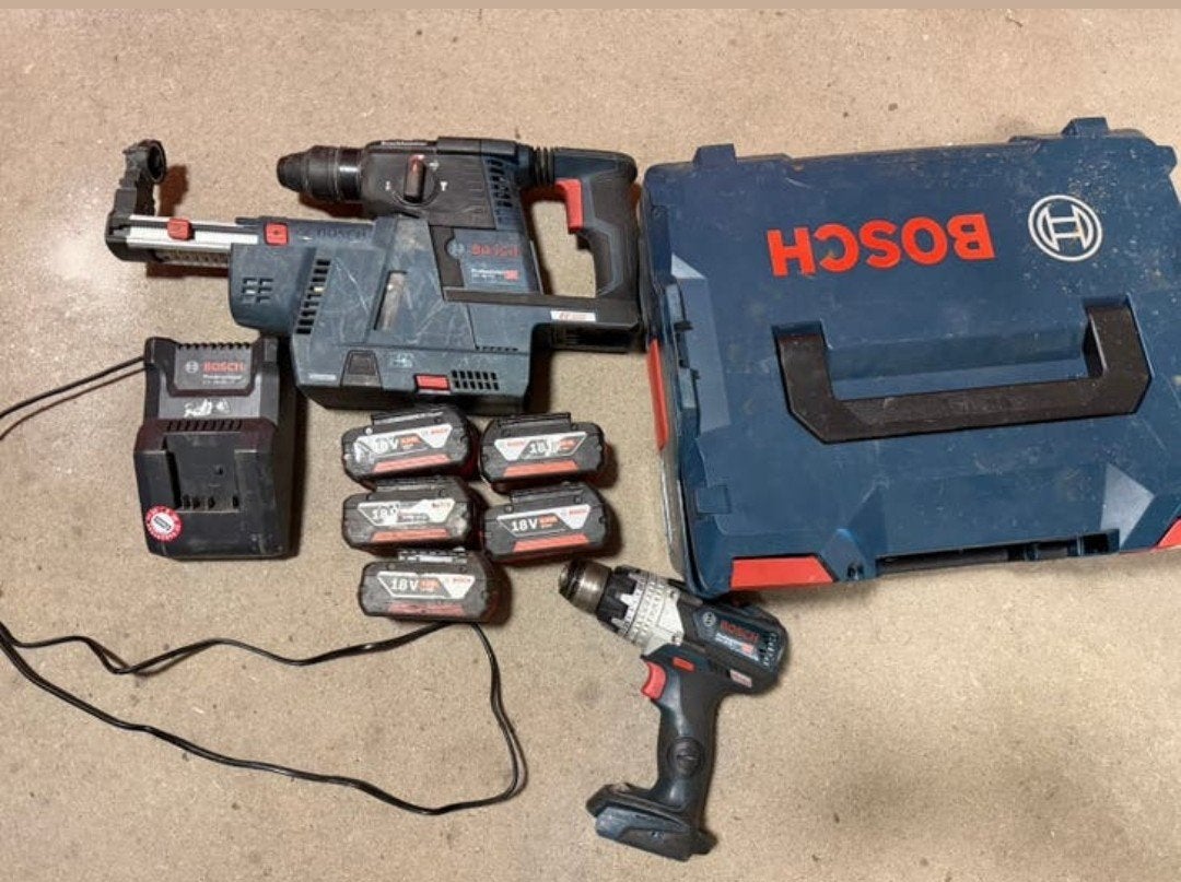 Bosch accu gereedschap set, Ophalen of Verzenden, Gebruikt, Boormachine, Variabele snelheid