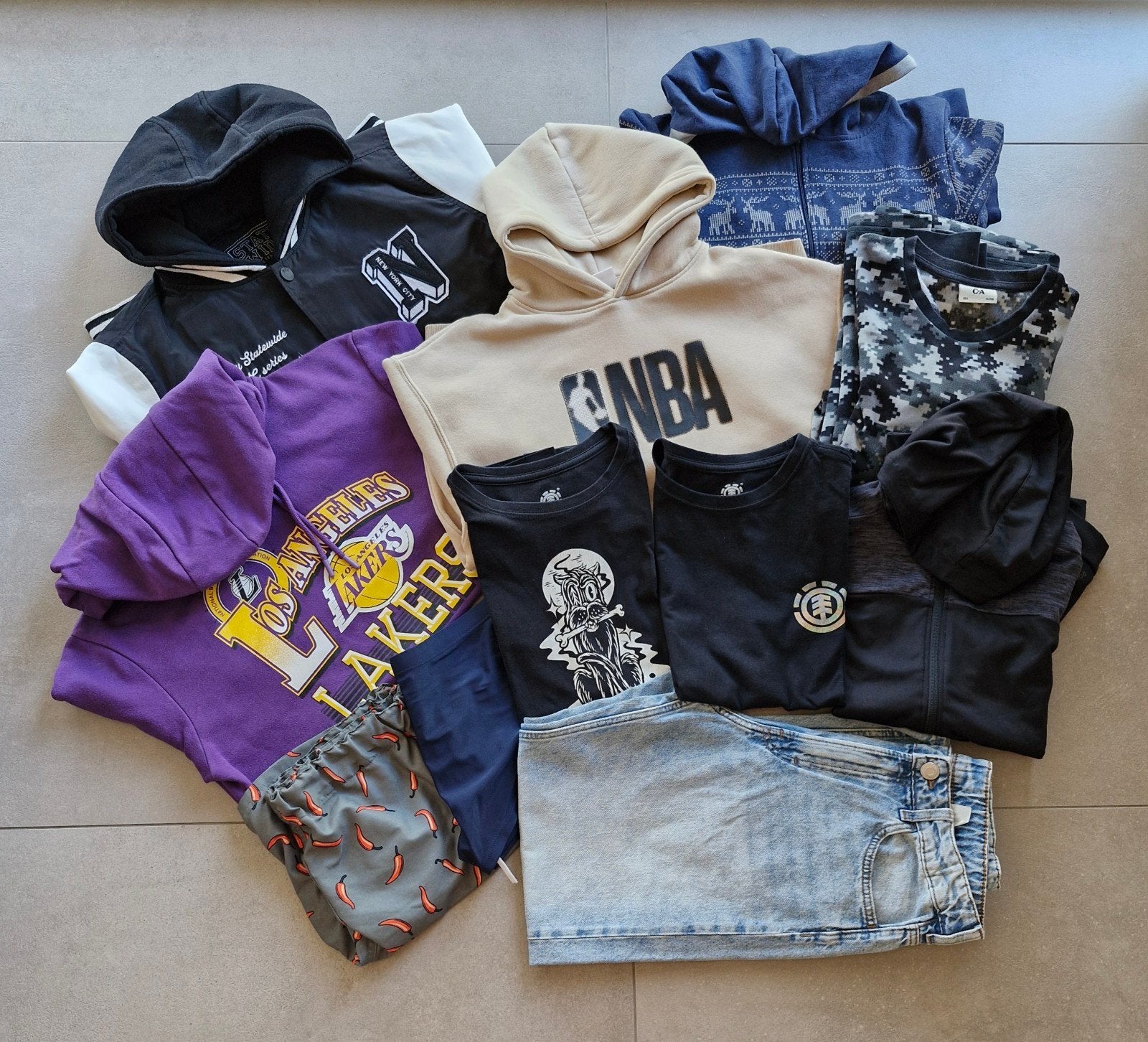 Pakket coole jongenskleding 12-13 jaar, Ophalen, Gebruikt, Jongen