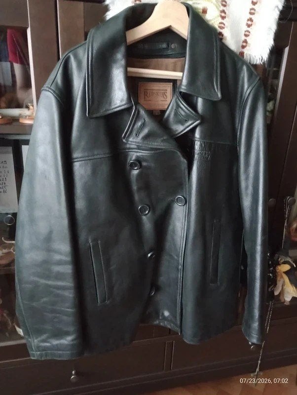 Redskins veste en cuir epais avec doublure amovible taille L, Enlèvement ou Envoi, Taille 52/54 (L), Porté, Redskins