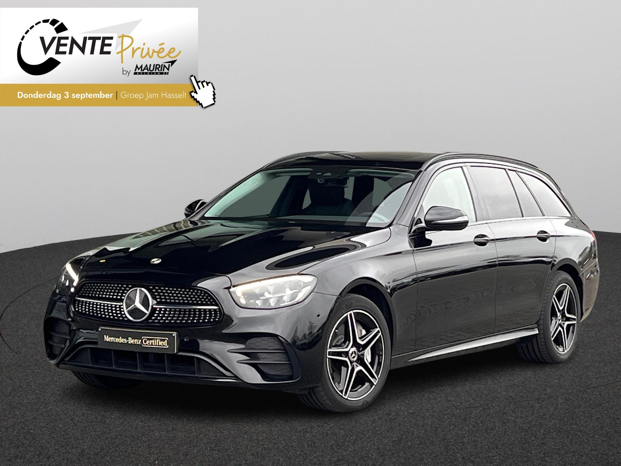 Mercedes-Benz E-Klasse Estate 300 e T AMG/Schuifdak, Entreprise, Hybride rechargeable, Noir, 5 portes