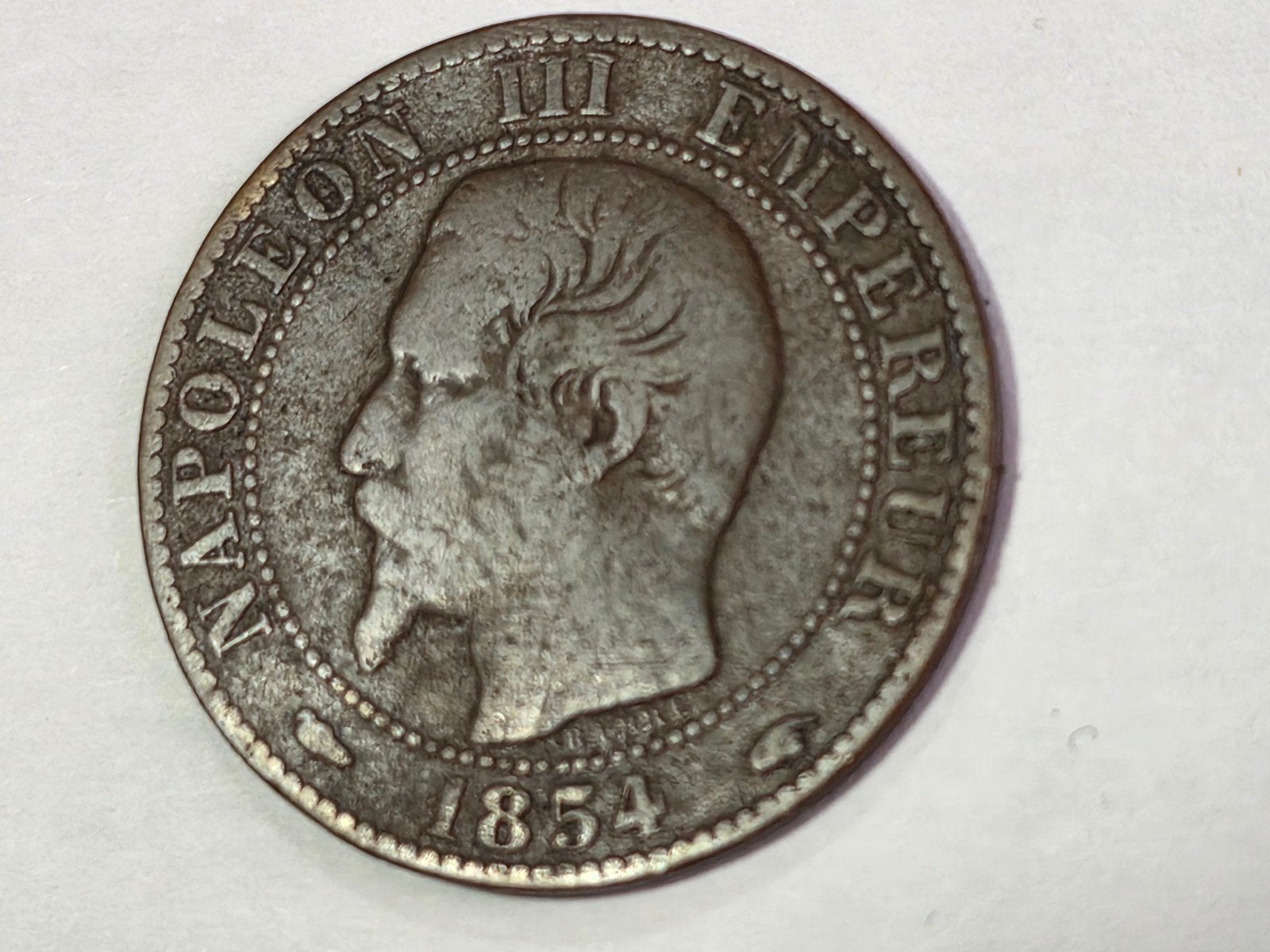 5 cent 1854a Frankrijk, Timbres & Monnaies, Enlèvement ou Envoi, France, 5 centimes