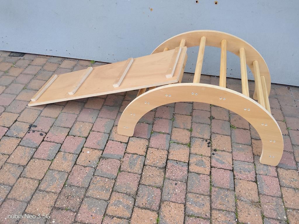 Innovakids 2 in 1 klimboog met glijbaan/klimplank.Montessori, Ophalen, Zo goed als nieuw