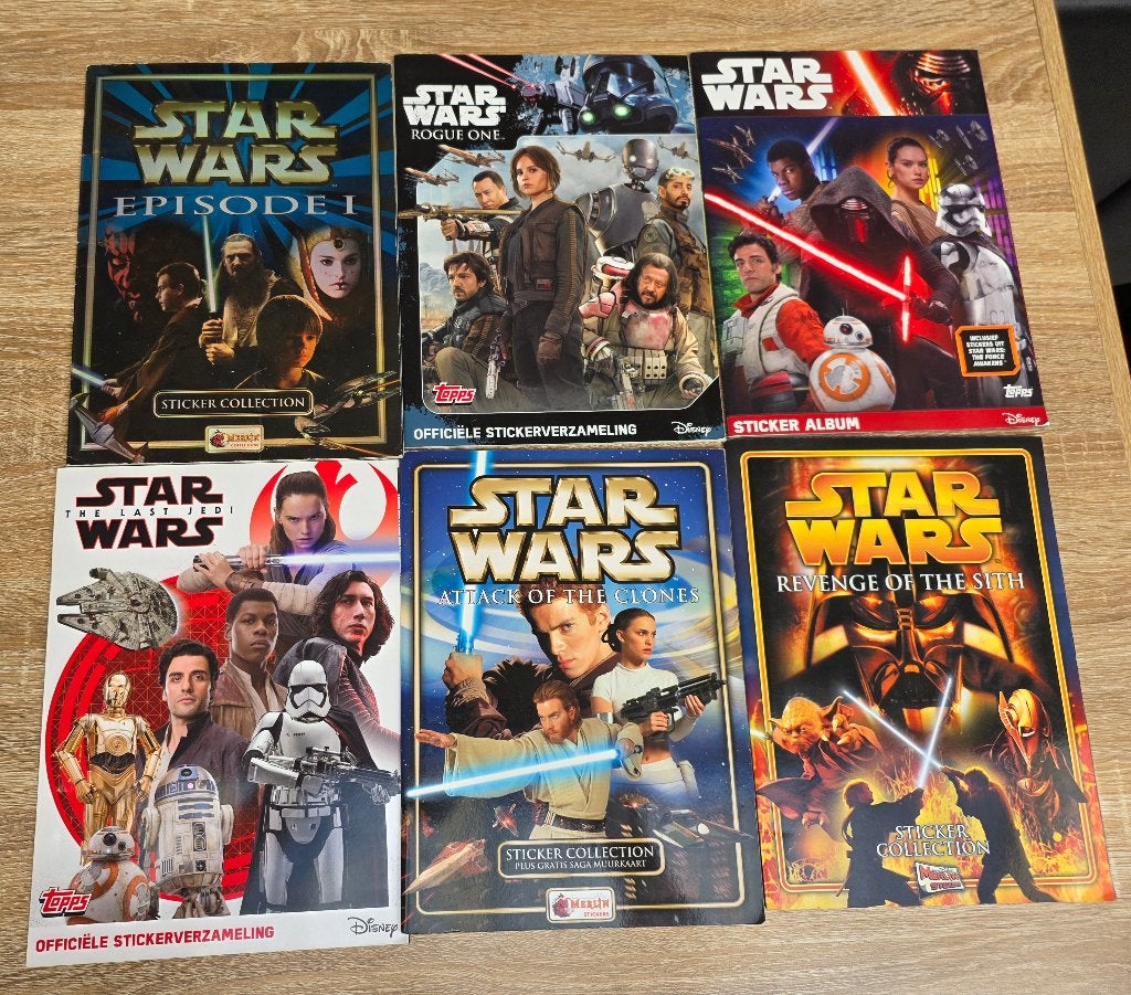 6 albums d'autocollants Star Wars, Enlèvement ou Envoi, Comme neuf, Livre, Poster ou Affiche