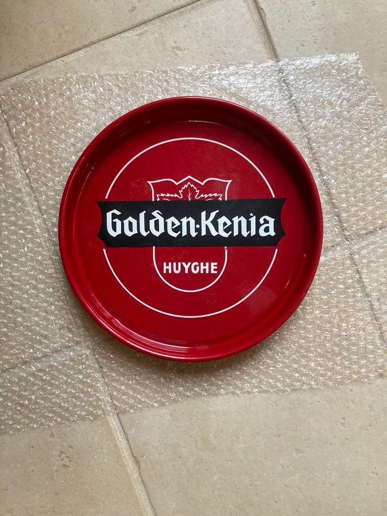 Oude emaille plateau golden Kenia Huyghe Delirium, Ophalen of Verzenden, Zo goed als nieuw