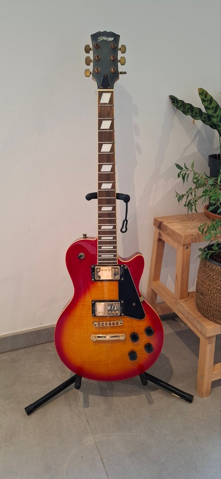 Elektrische gitaar met bijhorende hardcase koffer., Musique & Instruments, Instruments à corde | Guitares | Électriques, Enlèvement