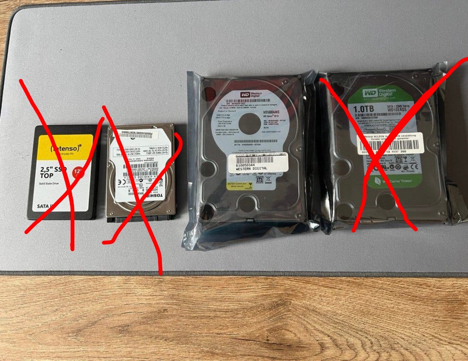 Harde schijf WD 500GB HDD (3.5"), Computers en Software, Ophalen, Intern, Gebruikt, WD (Western Digital)