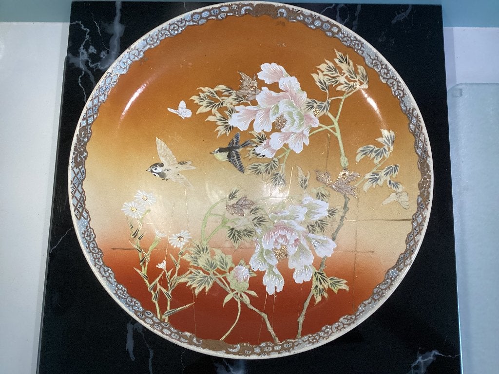 Plat Art Déco Satsuma. 035/CE., Antiquités & Art, Enlèvement