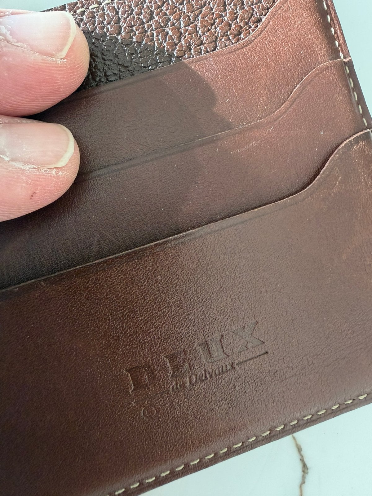 Vintage DEUX de Delvaux lederen portefeuille – bruin, Ophalen of Verzenden, Zo goed als nieuw, Bruin, Leder