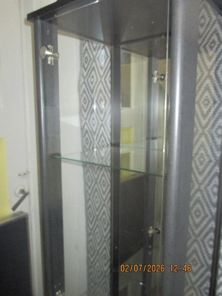 belle vitrine verre et bois  prix fixe, 25 à 50 cm, Avec tablette(s), Verre et bois, Utilisé