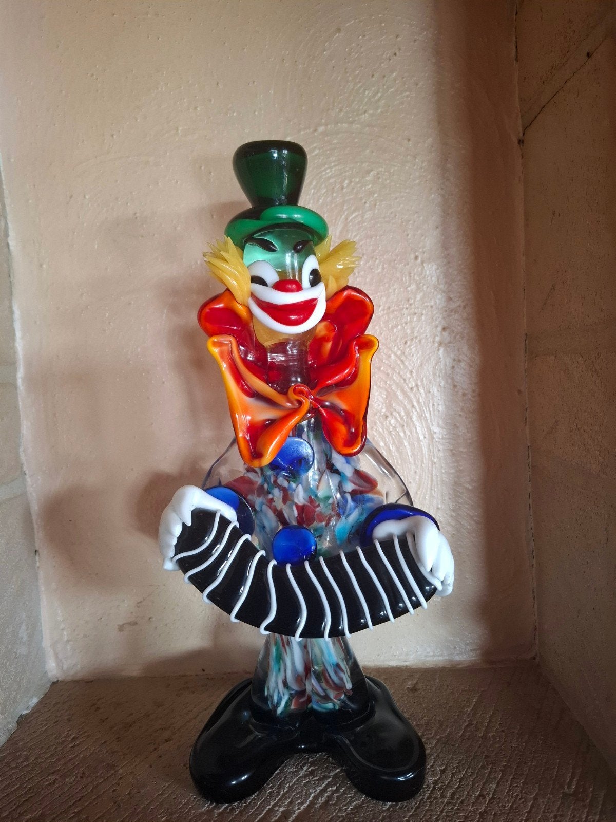 Grote Murano clown – mondgeblazen glas – 29 cm, Antiek en Kunst, Ophalen, Glas