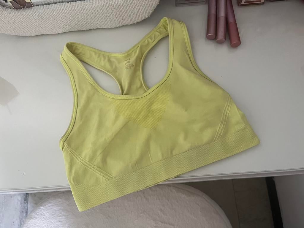 Brassière sport jaune – maintien – fitness / gym, Kleding | Dames, Sportkleding, Ophalen of Verzenden, Zo goed als nieuw, Maat 38/40 (M)