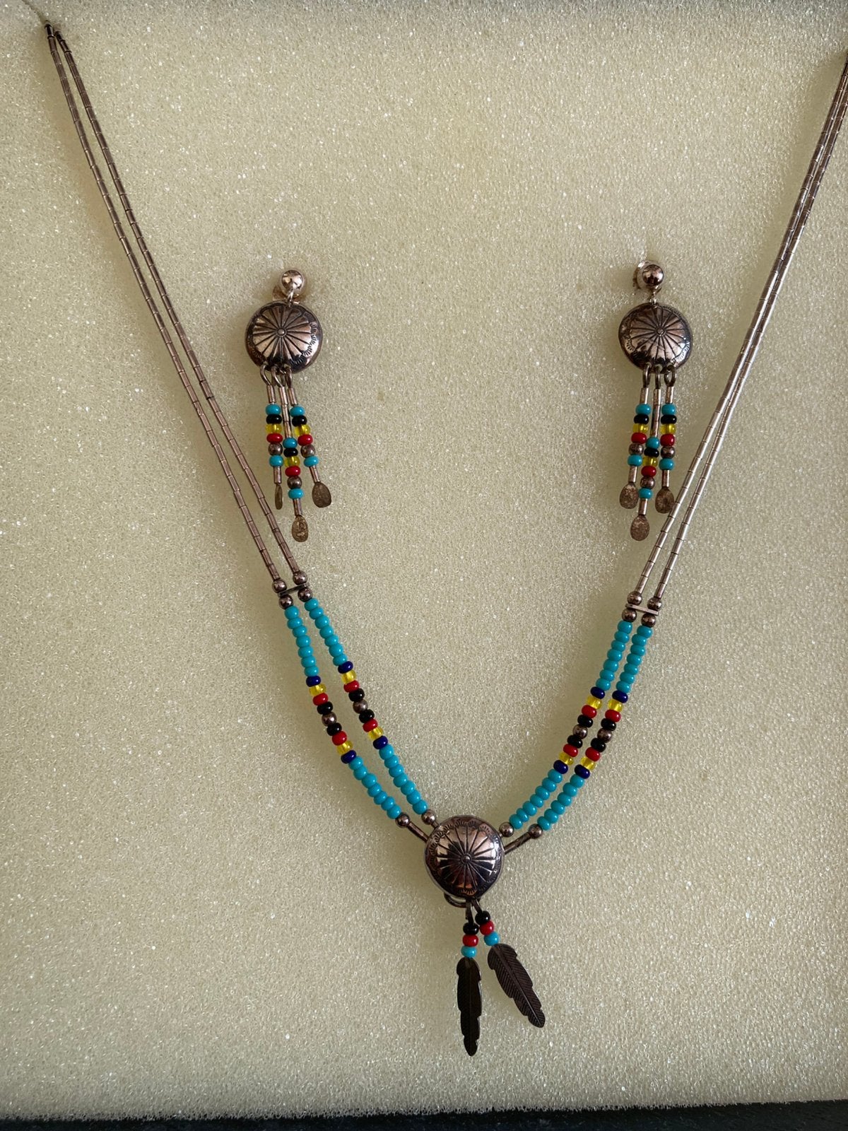 Collier et boucles Navajo (argent), Handtassen en Accessoires, Ophalen, Zo goed als nieuw, Zilver, Zilver