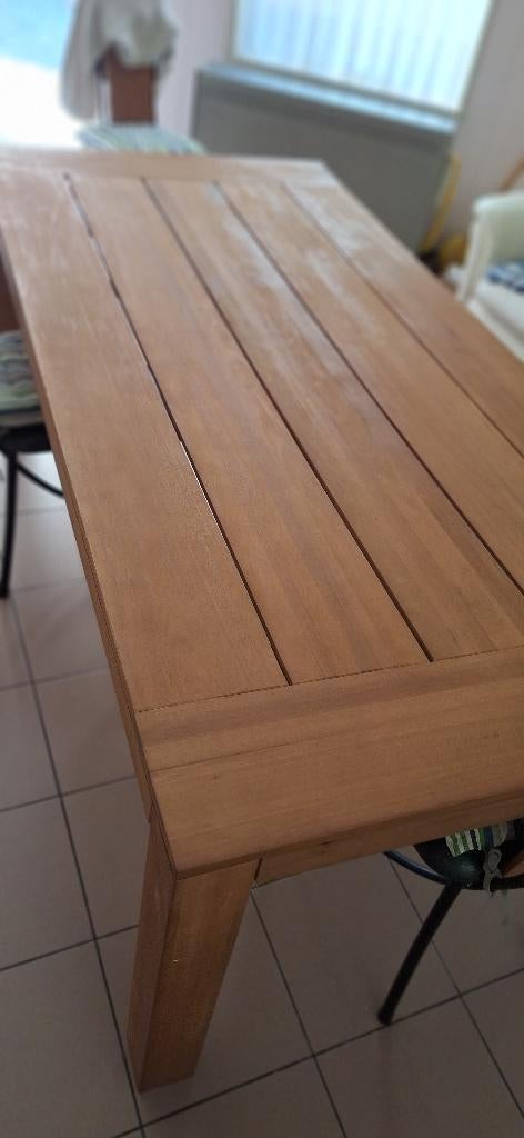 Tuintafel, Tuin en Terras, Ophalen, Gebruikt, Rechthoekig, Hout