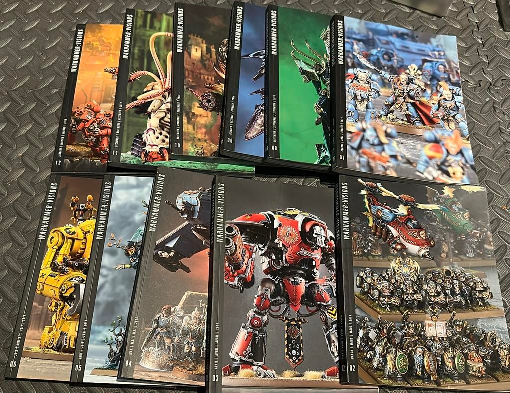 Lot 11 magazines Warhammer Visions n2 à 12 (2014–2015), Enlèvement ou Envoi, Utilisé, Warhammer, Livre ou Catalogue