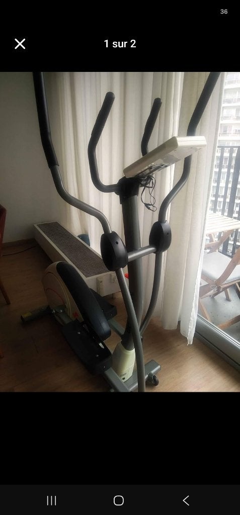 Vélo Elliptique, Sport en Fitness, Fitnessapparatuur, Ophalen, Zo goed als nieuw, Crosstrainer, Metaal