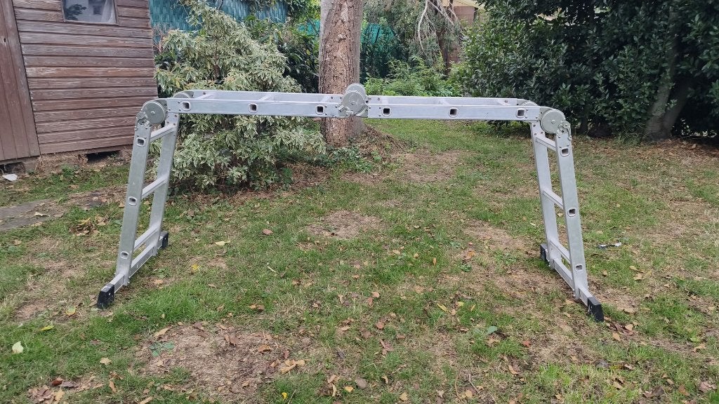 Échelle multifonction en aluminium — transformable 4 en 1, 2 à 4 mètres, Pliable ou rétractable/escamotable, Échelle, Enlèvement