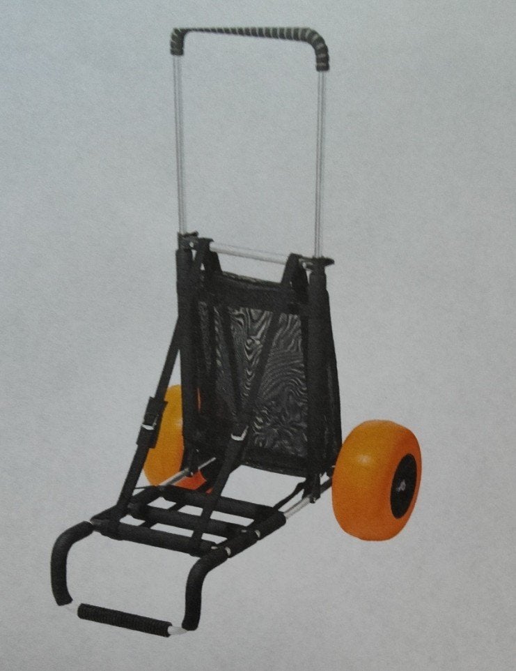 Strandkar opvouwbaar met grote PU schuimwielen., Caravanes & Camping, Chariots, Enlèvement, Pliable, Neuf
