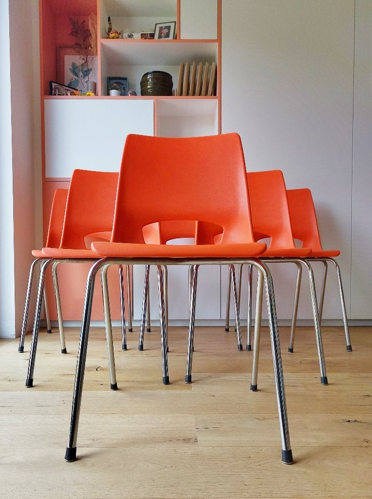28 Vintage chairs by Philippus potter voor Ahrend de Cirkel, Huis en Inrichting, Ophalen, Overige kleuren, Design, space age, vintage, retro