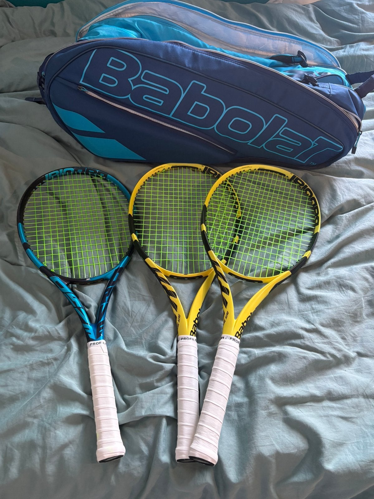 Lot raquette de tennis babolat + sac, Sports & Fitness, Tennis, Enlèvement ou Envoi, Raquette, Utilisé, L3