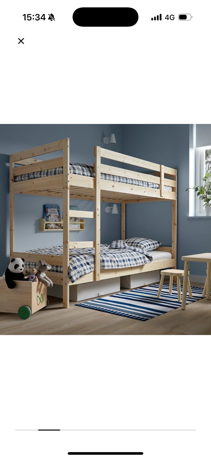 Stapelbed Ikea met één matras, Maison & Meubles, Enlèvement, Comme neuf, Lits superposés