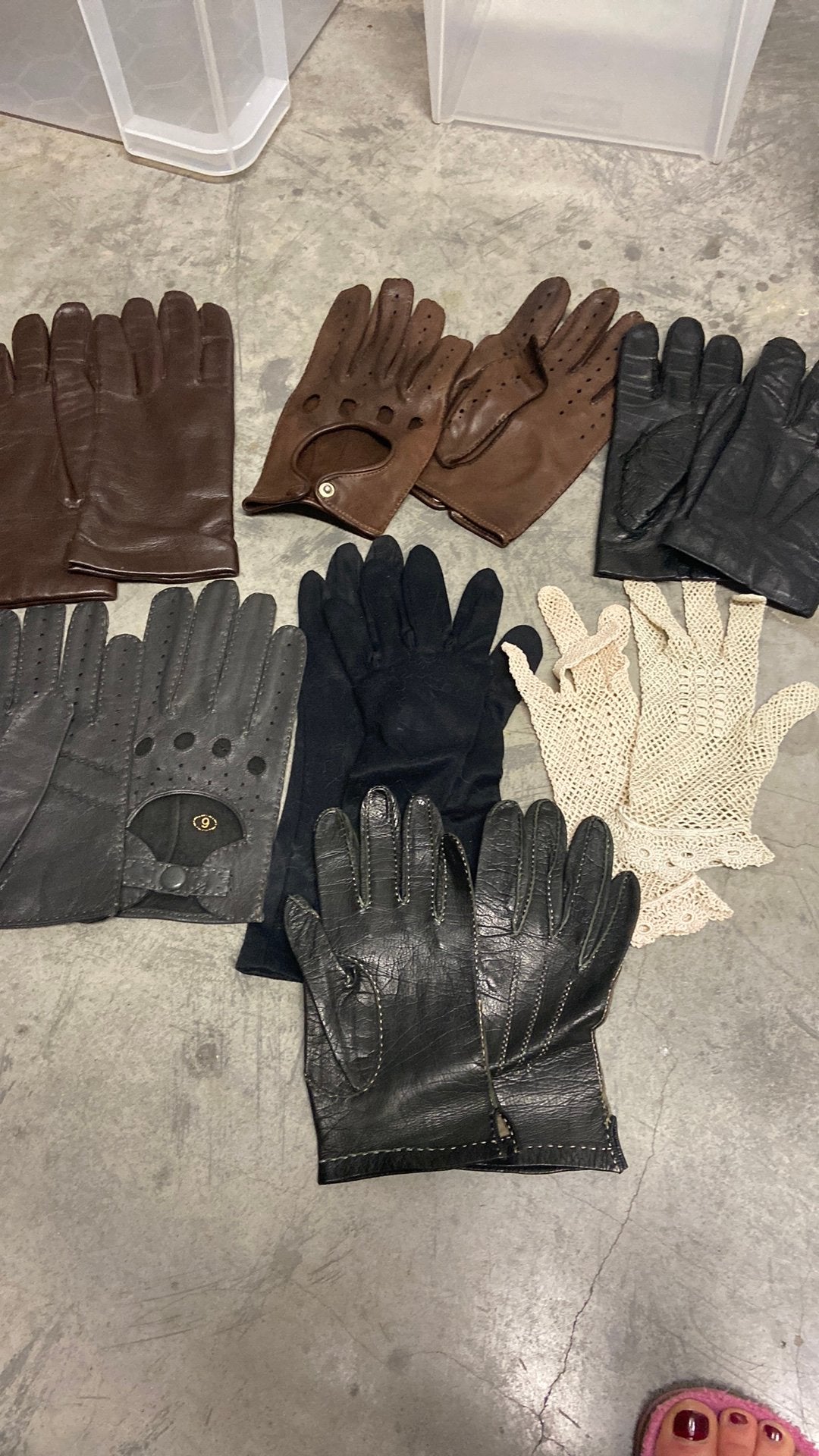 Lederen en stoffen handschoenen, Ophalen of Verzenden, Gedragen, Handschoenen