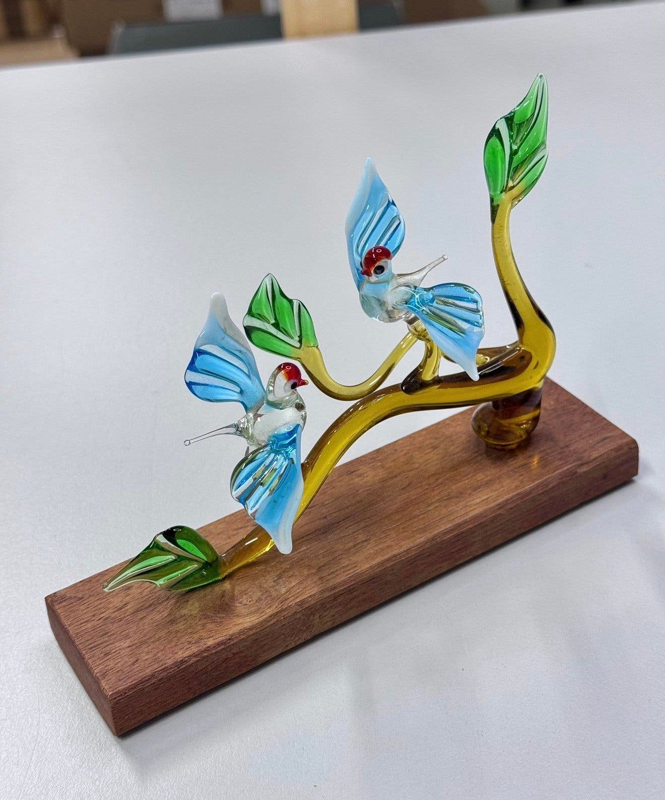 Art du verre, soufflé oiseaux, art, animaux en verre, oiseau, Antiquités & Art, Enlèvement ou Envoi, Verre, Oiseau, Multicolore