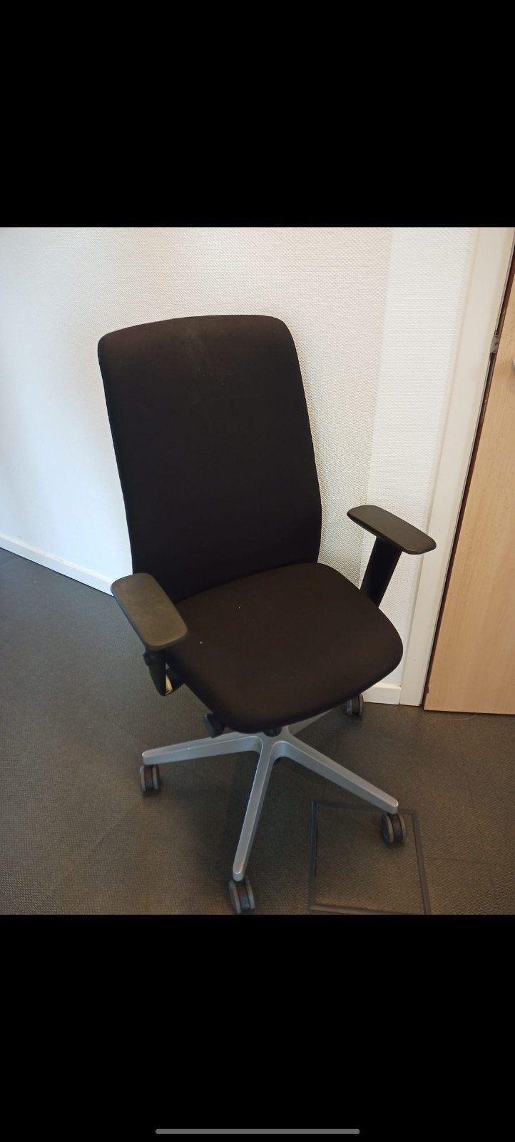 Chaise de bureau ergonomique professionnelle – Noir & Chrome, Enlèvement