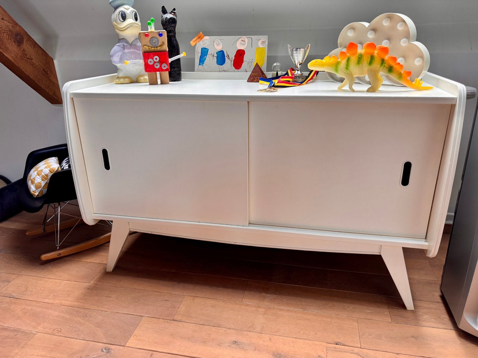 Vintage retro dressoir en nachtkastjes, Enlèvement, Utilisé