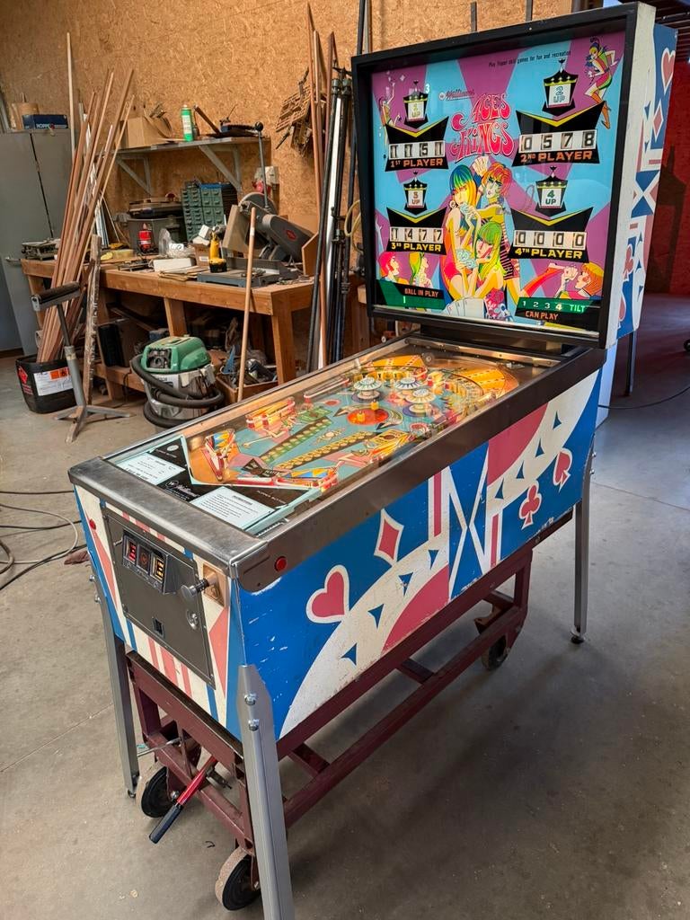 Flipperkast Aces & Kings Williams, Verzamelen, Ophalen, Mechanisch, Flipperkast, Williams