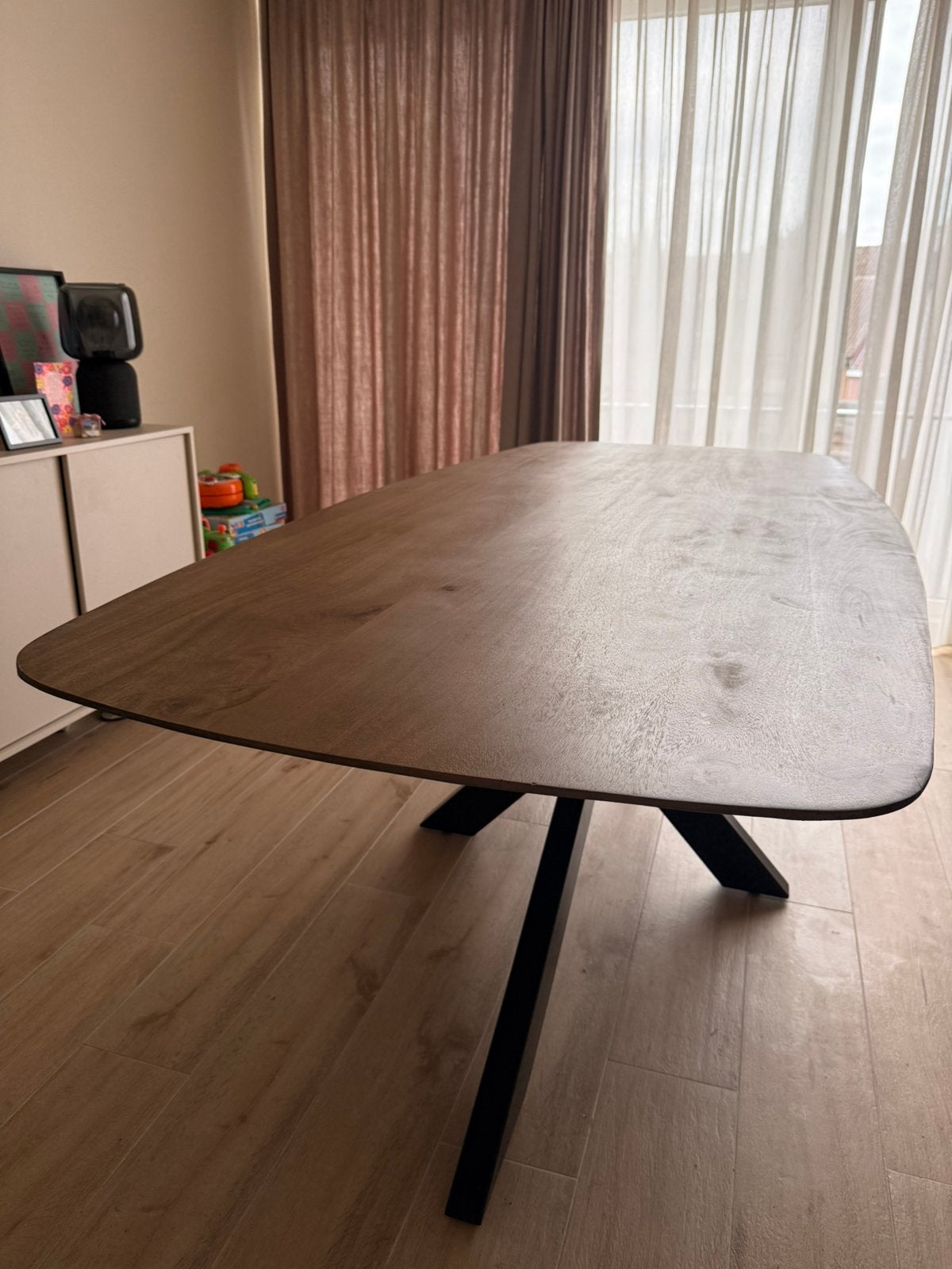 Eettafel Trevora ovaal - mangohout (donker)bruin - 230x100cm, Enlèvement, Comme neuf, Ovale