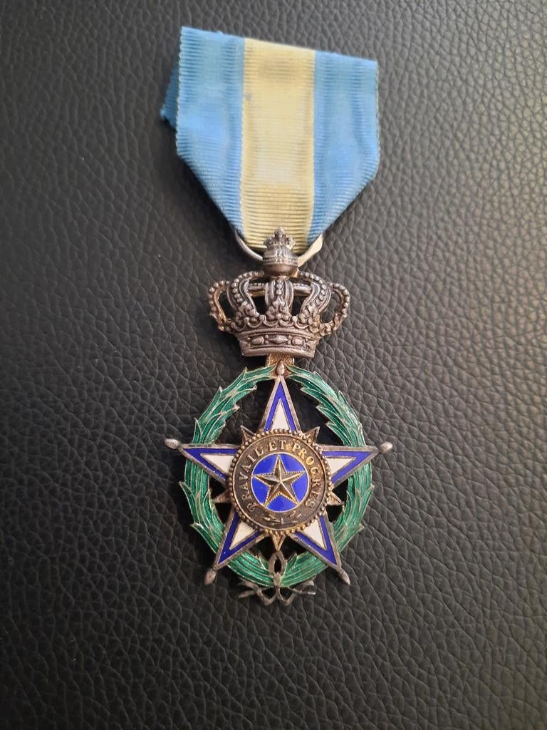 Bel Congo OCS ridder Afrikaanse ster zilver medaille ereteke, Ophalen of Verzenden, Lintje, Medaille of Wings