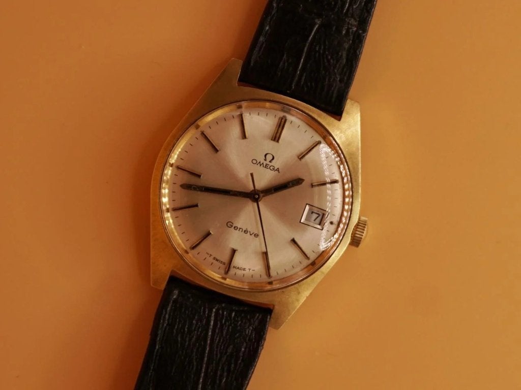 Omega Genève 136.041 | Calibre 613 | Montre habillée vintage, Montre-bracelet, Enlèvement ou Envoi, Avec bracelet, Or