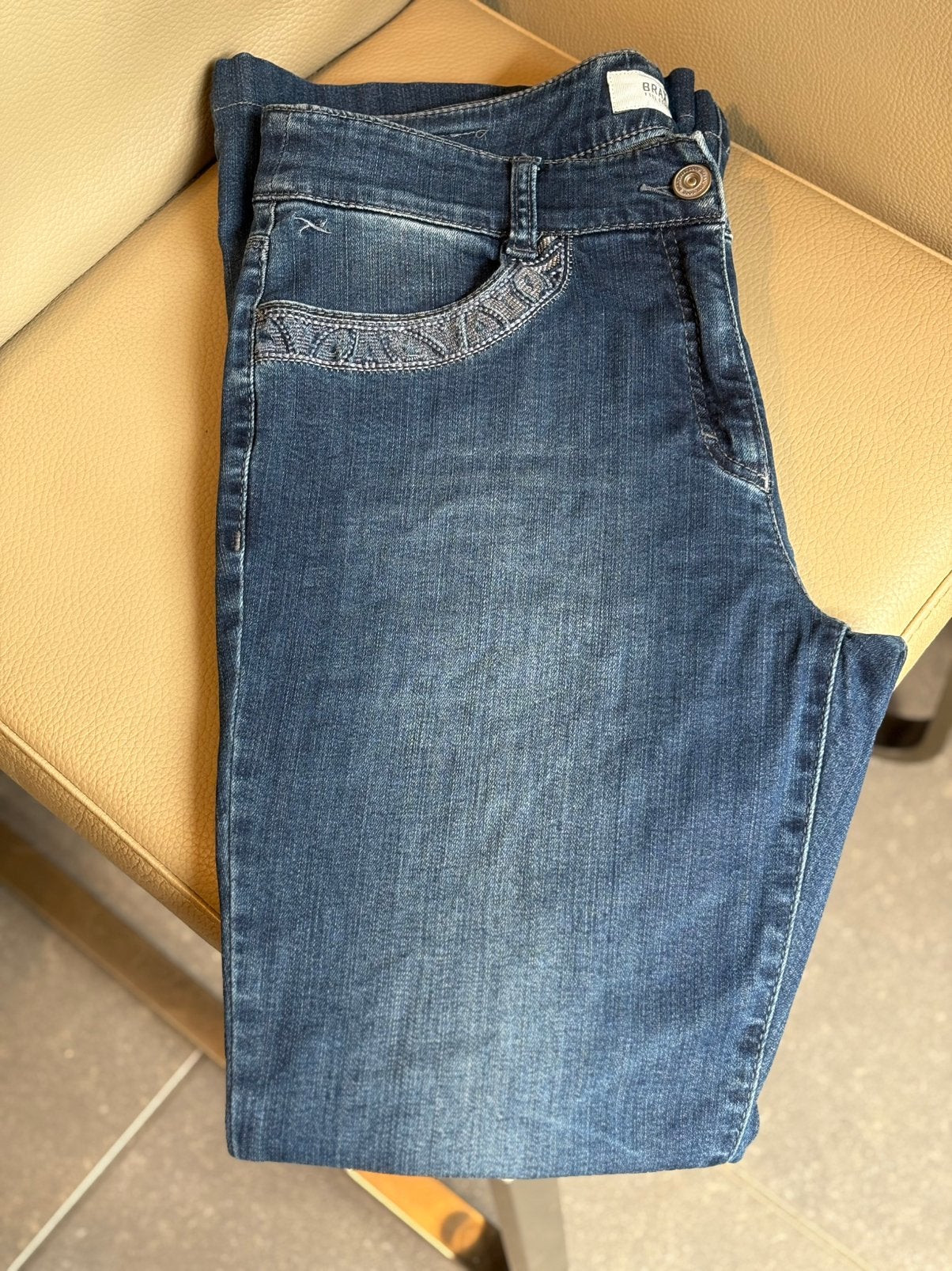 Blauwe bootcut jeans van Brax (B42)., Ophalen of Verzenden, Zo goed als nieuw, Blauw, W33 - W36 (confectie 42/44)