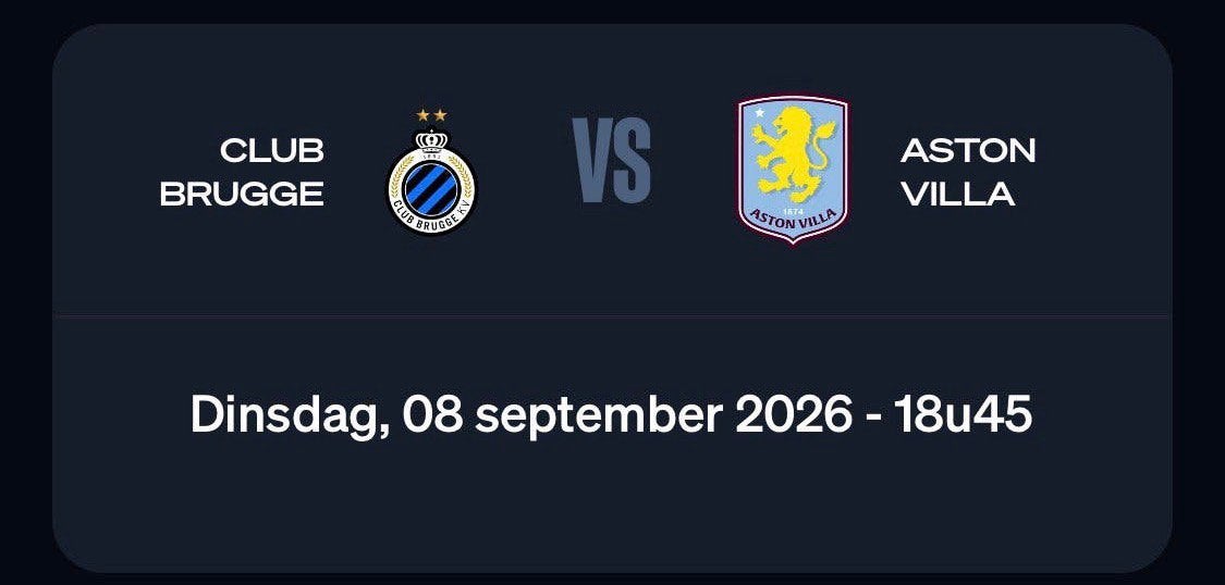 Club Brugge - Aston Villa, Deux personnes