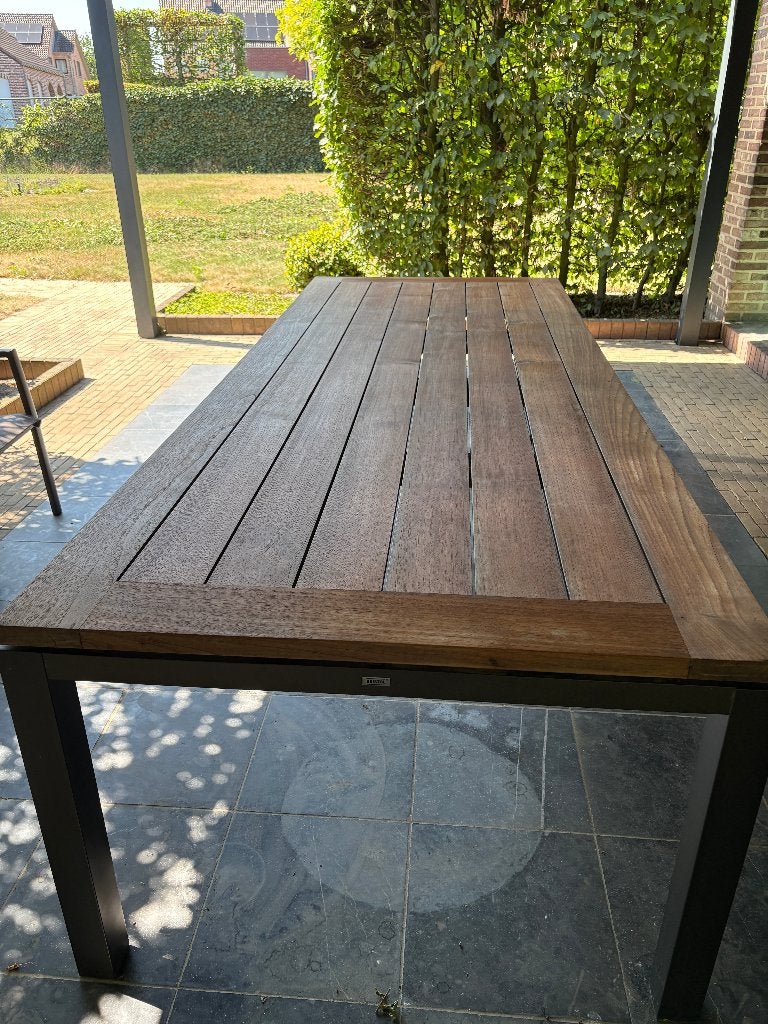 Tuintafel, Tuin en Terras, Tuintafels, Ophalen, Gebruikt, Rechthoekig, Hout
