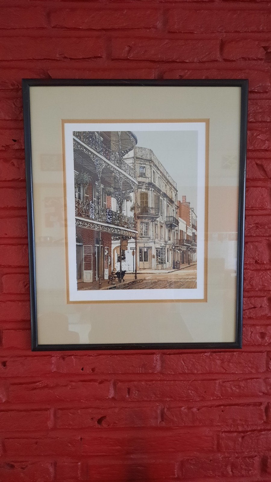Prent kunstwerk straatbeeld Louisiana genummerd, Ophalen, Genummerd