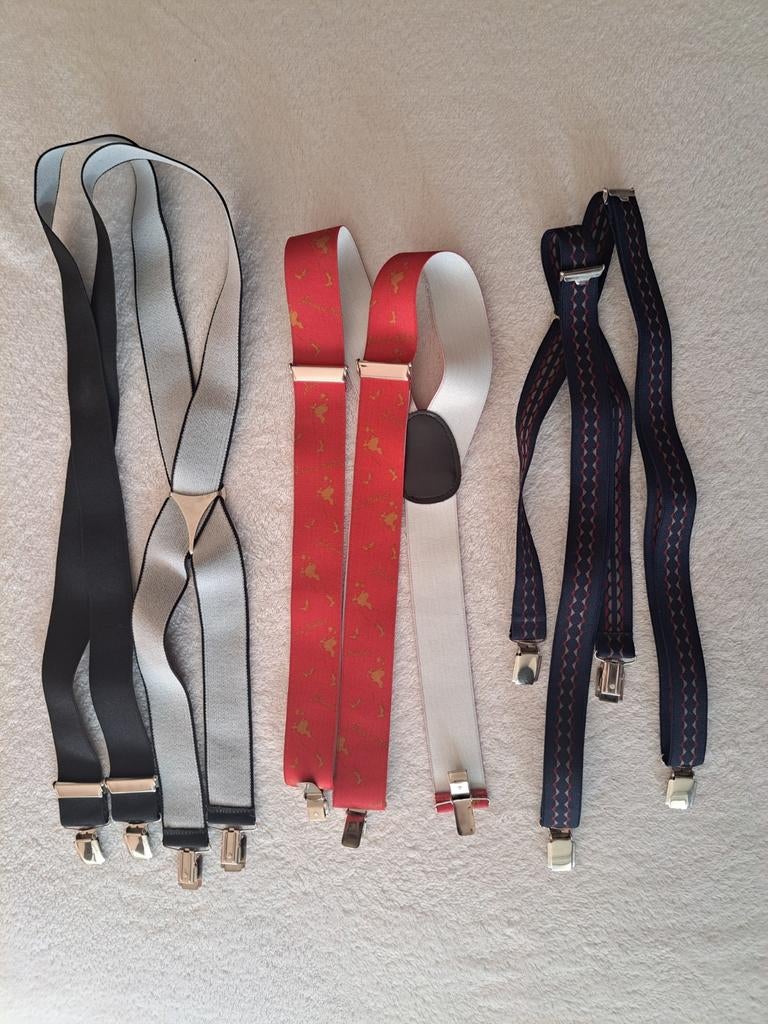 Bretellen nieuw, 3 pr, diverse kleuren, Kleding | Heren, Ophalen of Verzenden, Nieuw