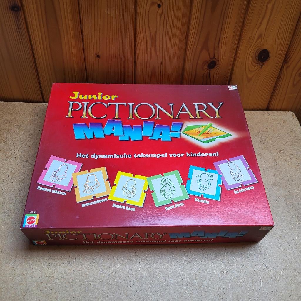Junior Pictionary Mania, Vijf spelers of meer, Ophalen of Verzenden, Gebruikt, Mattel games