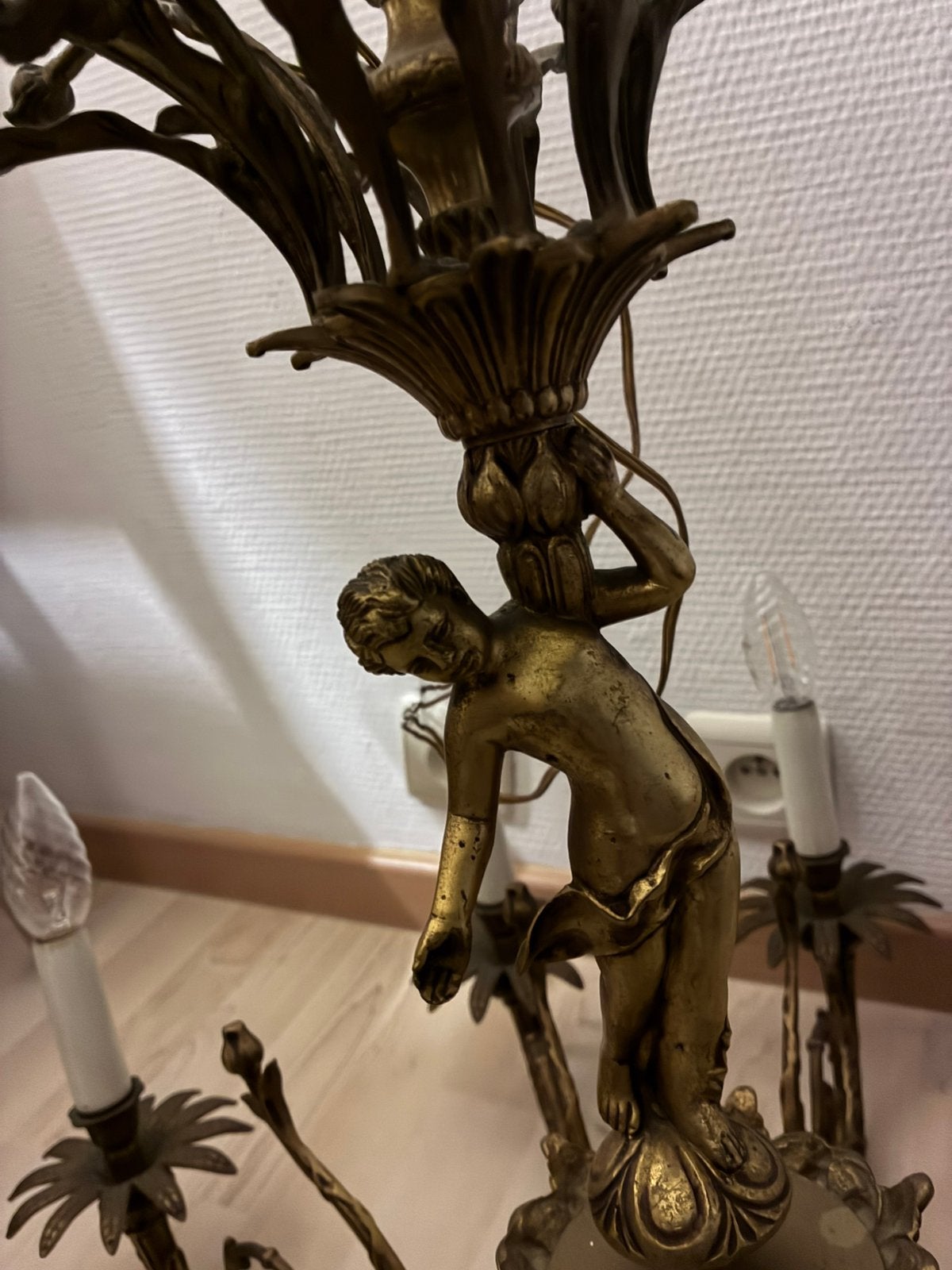 Prachtige koperen luster, Antiek en Kunst, Ophalen