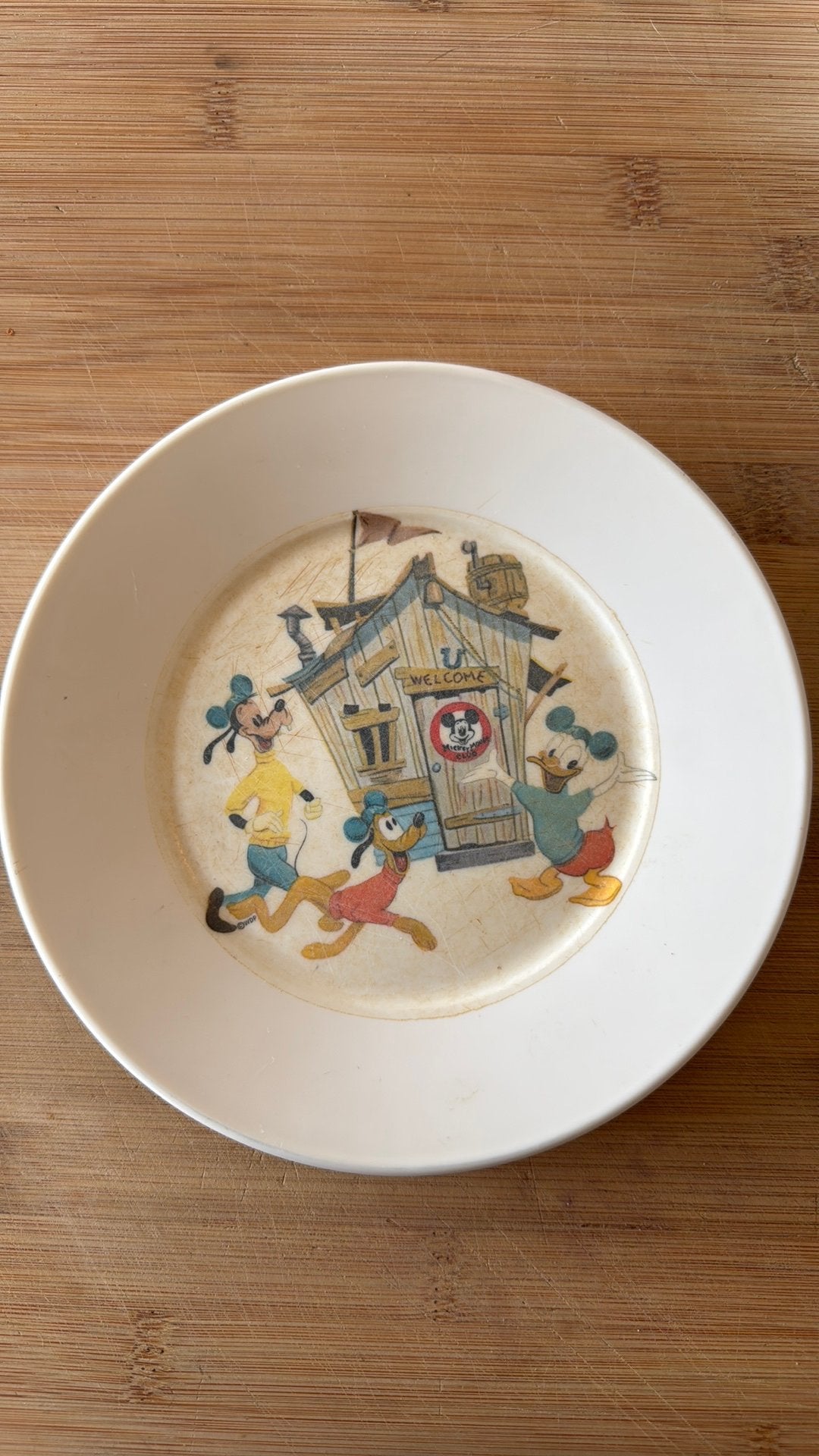 Mickey Mouse Club melamine kinderbord, Enlèvement, Mickey Mouse