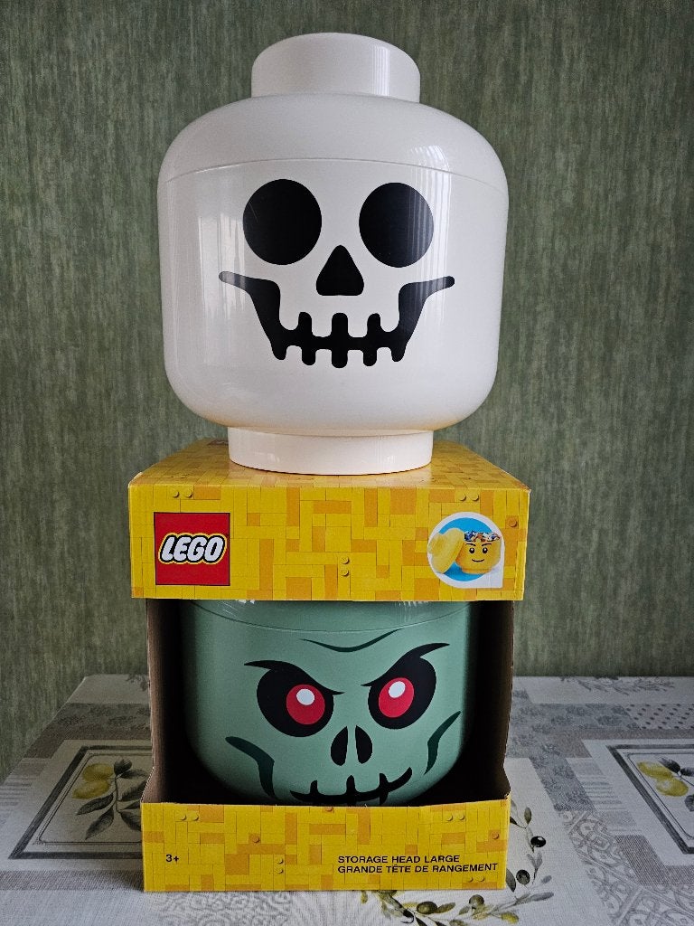 2x LEGO groot skeletopberghoofden, Enlèvement, Comme neuf, Accessoire, Lego