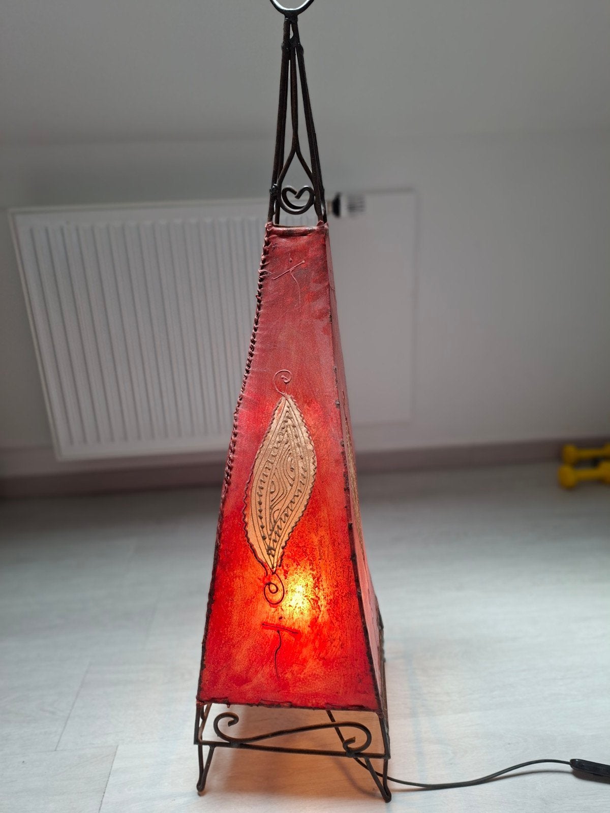 Oosterse lamp, Met schakelaar, Rood, 98 cm, Sfeerlamp