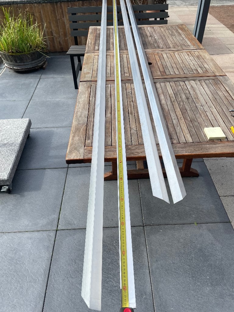 Aluminium L hoekprofielen, Doe-het-zelf en Bouw, Ophalen, Nieuw, Aluminium