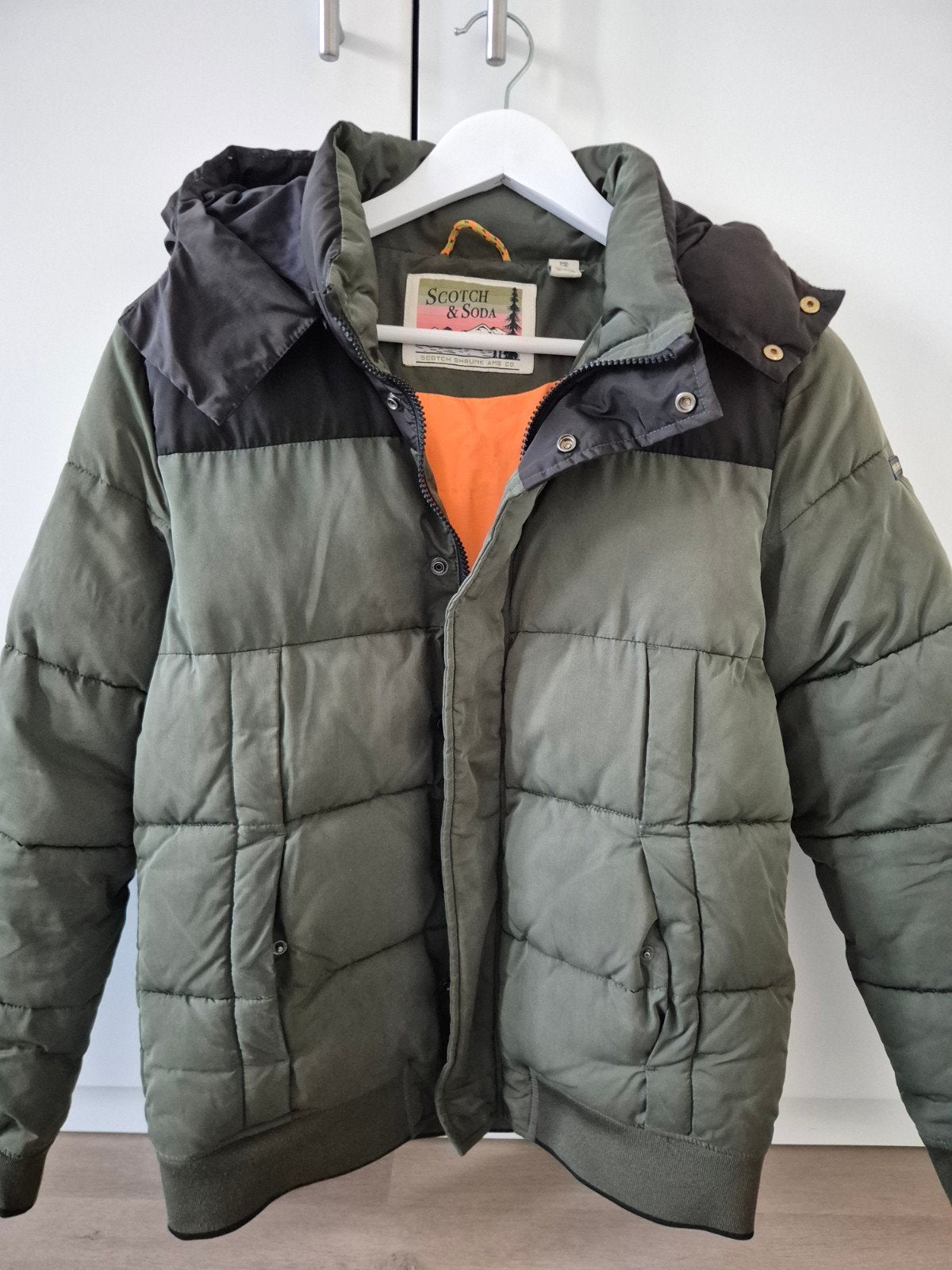 winterjas scotch & soda jongens 16j kaki, Ophalen, Zo goed als nieuw, Scotch & Soda, Overige maten