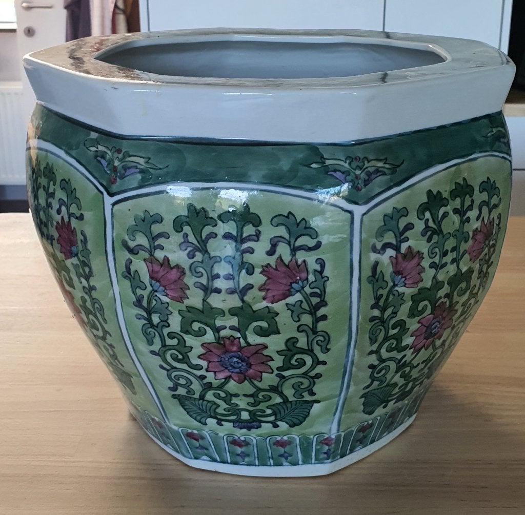 Cashpot buitenkant 36cm binnen 25cm hoogte 30cm, Tuin en Terras, Rond, Binnen, Zo goed als nieuw, Minder dan 40 cm