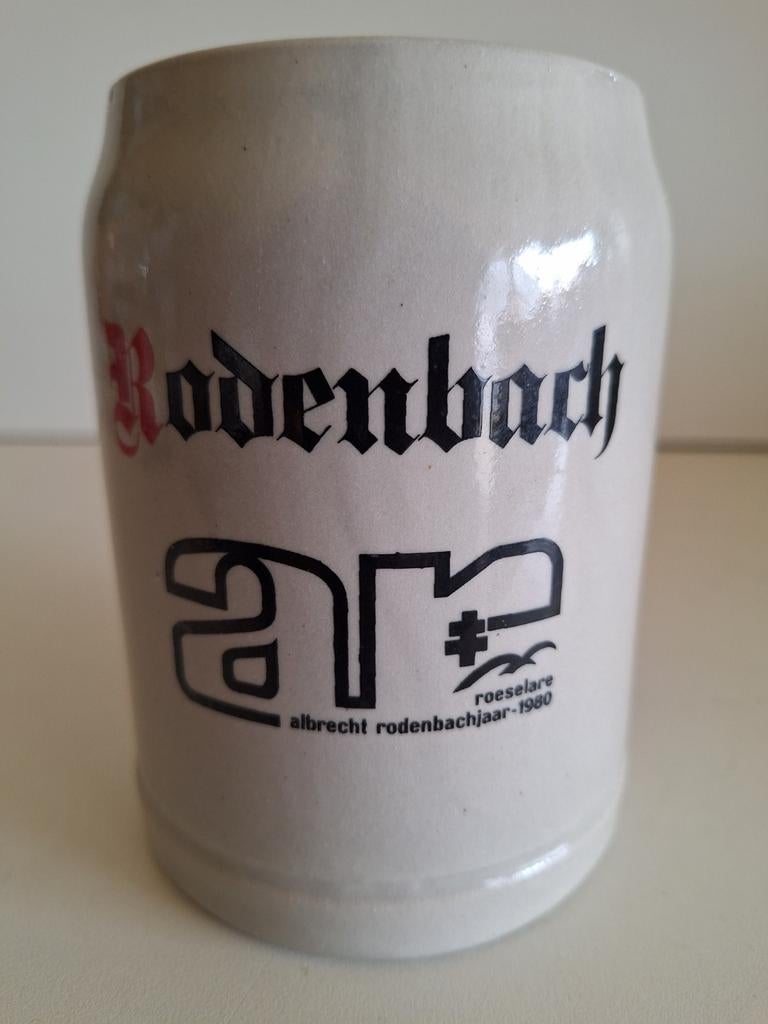 0,5 liter bier stenen bierpot brouwerij Rodenbach Roeselare, Verzamelen, Biermerken, Ophalen of Verzenden