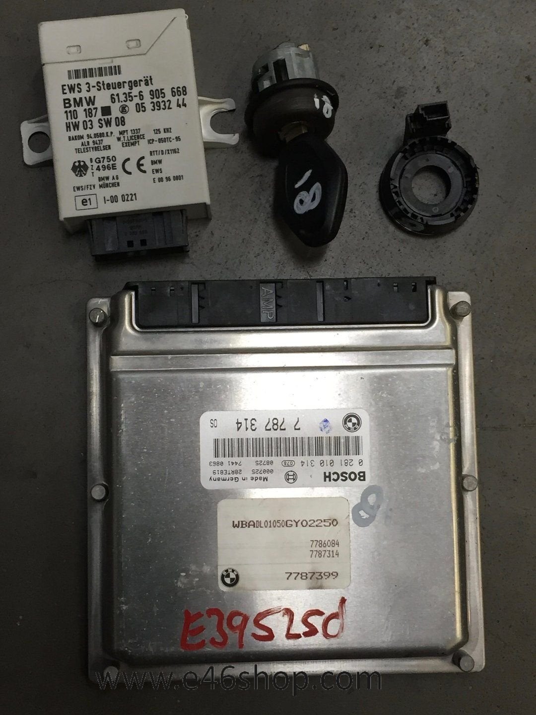 ECU EWS  met contact en sleutel BMW E39 525 diesel automaat, Gebruikt, -, -, Ophalen of Verzenden