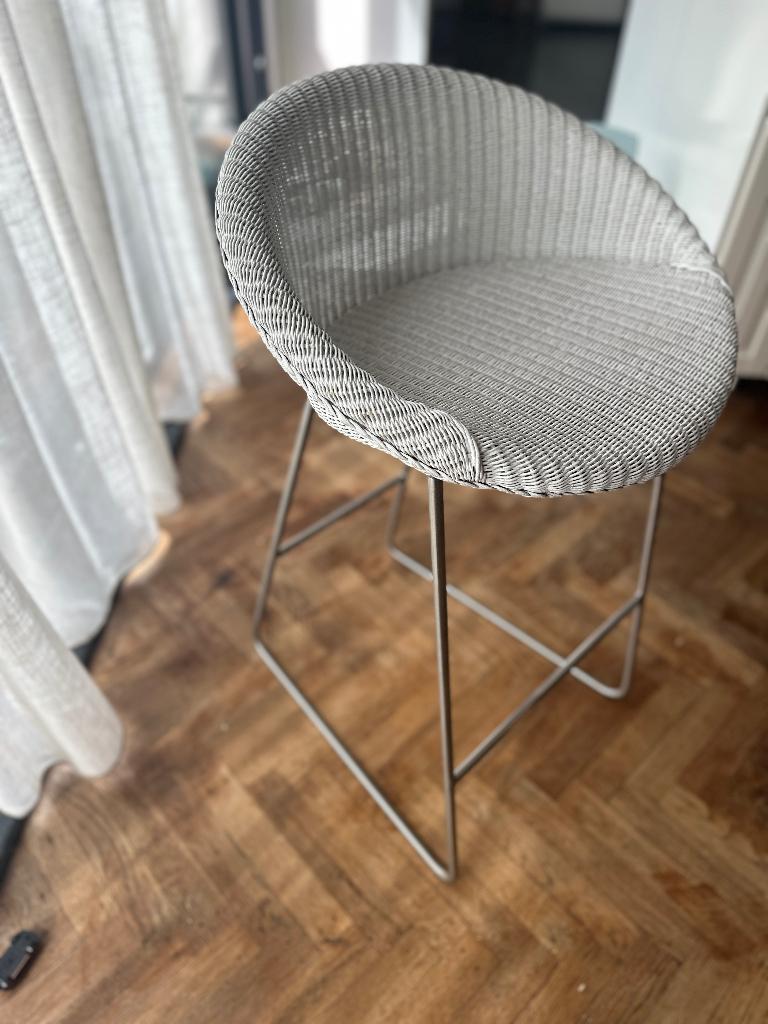 Vincent Sheppard barkruk, 1 tabouret, Avec repose-pieds, Osier, Enlèvement