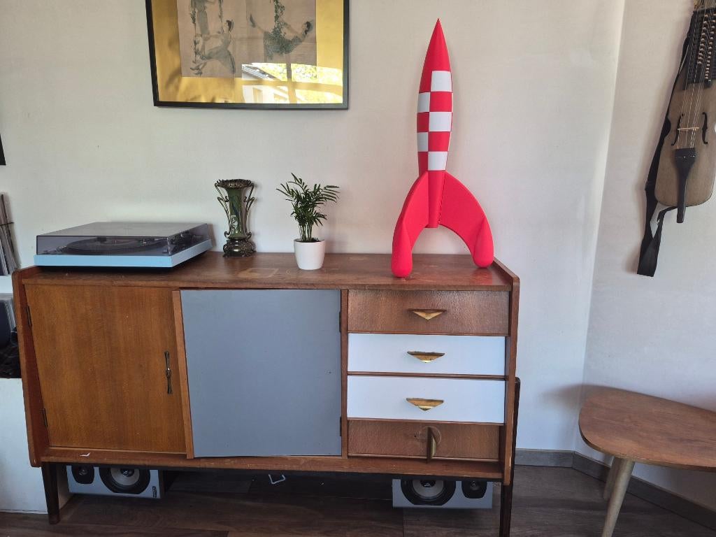 Kuifje raket - 77cm!, Verzamelen, Verzenden, Kuifje, Nieuw, Beeldje of Figuurtje